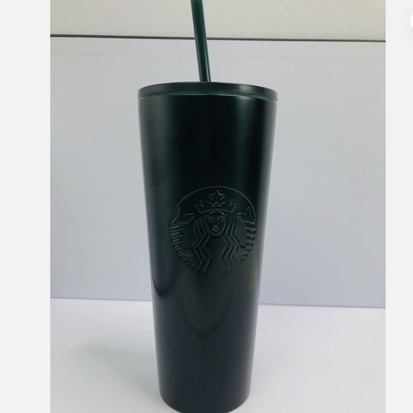 NWT Starbucks Green/Black Ombré Stainless Steel 24oz Cold Tumbler - Picture 4 of 7